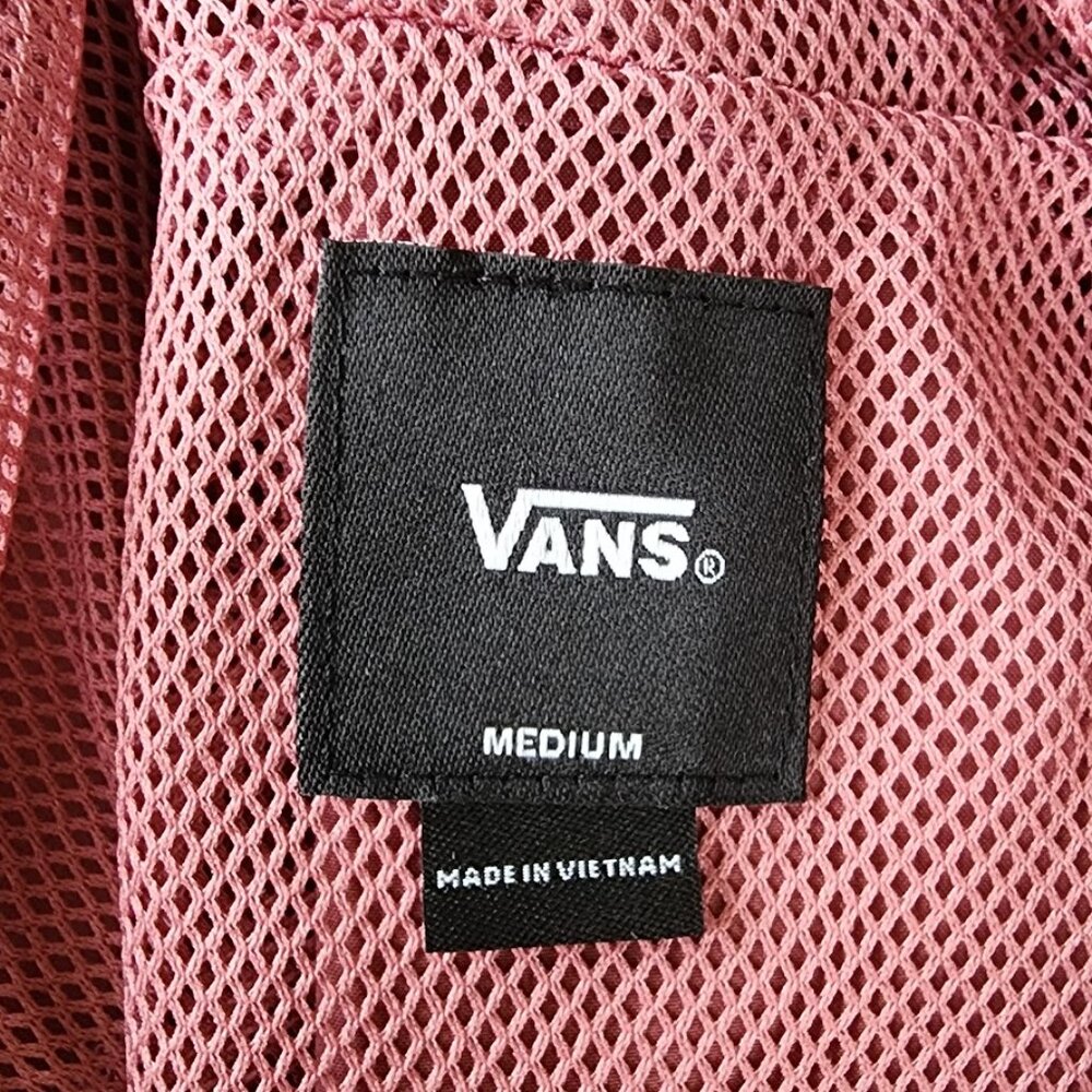 Vans Hooded Windbreaker Jacket Dusty Rose Pink Medium Womens - Picture 7 of 8